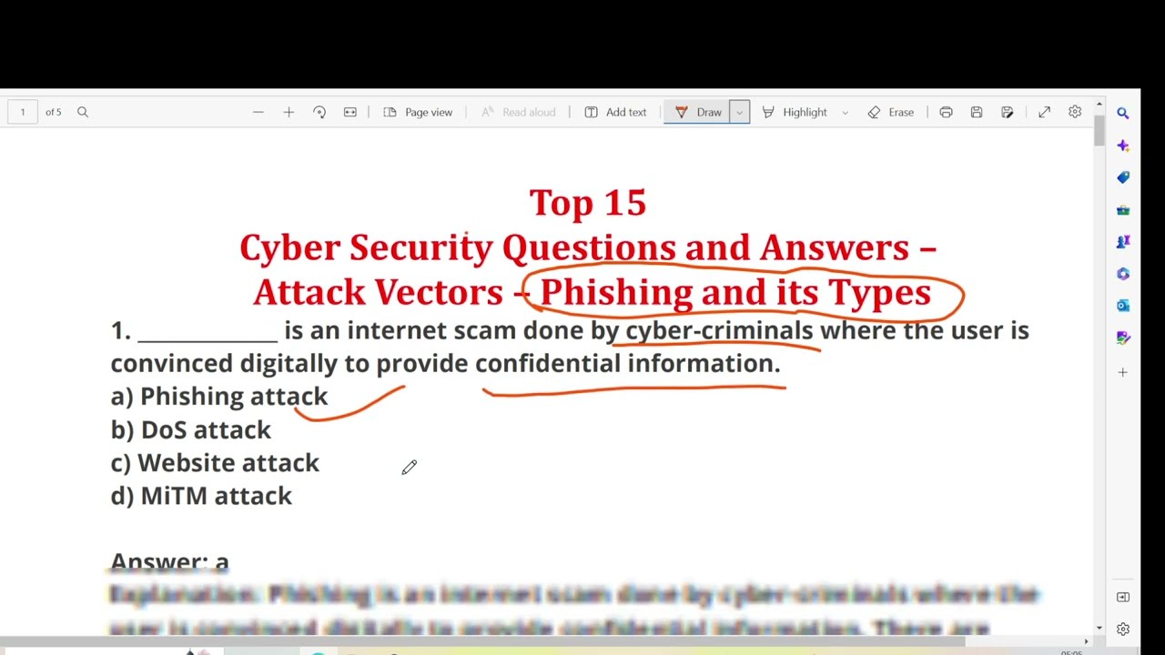 Top 10 Cyber  Security and IT Law MCQ on Phishing Attack