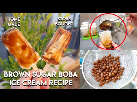 How to Make Brown Sugar Boba Ice Cream Bars // Quarantine Cravings