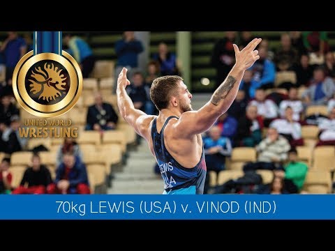 GOLD FS - 70 kg: R. LEWIS (USA) df. K. VINOD (IND) by VPO1, 3-1