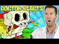 ER Doctor REACTS To SpongeBob S Most PAINFUL Injuries Ever