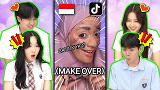 Download lagu Reaksi Siswa Korea Kaget Lihat Tiktok Cantik Berhijab Influencer Indonesia 😍😍 | Reaction Makeover mp3