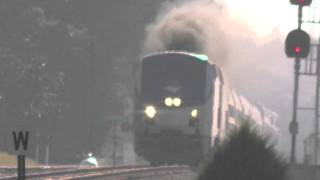 preview picture of video 'The Amtrak Crescent #19 Meets 24E in Lithia Springs,Ga 08-22-2014©'
