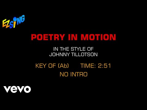 Johnny Tillotson - Poetry In Motion (Karaoke EZ Sing)