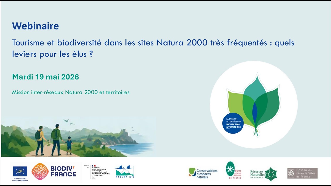 Tourisme et biodiversité dans les sites Natura 2000 très fréquentés : quels leviers pour les élus ? (replay webinaire)