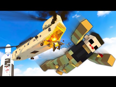 Trying to Survive a Helicopter Crash - Teardown Mods Gameplay