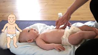 Baby Massage for tummy in a Minute. Help your baby poop or pass wind and gas