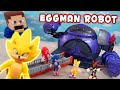 Sonic the Hedgehog 2 Movie Eggman Robotnik Robot PLAYSET Super Sonic ATTACK!! Jakks Toys