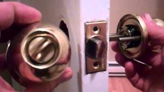 Removing an old door knob and installing a new one