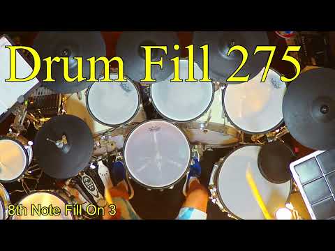 8th Note Fills On 3 - Drum Fill 275