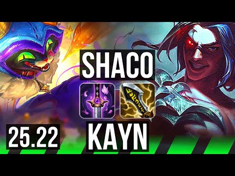 SHACO vs KAYN (JGL) | 16/0/3, Legendary | KR Master | 25.22