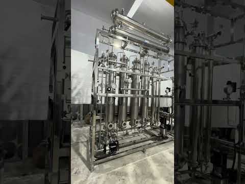 Mechanical multi column distillation plant, for industrial