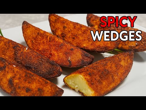 Oven Baked Spicy Potato Wedges Recipe | Game Day Snacks