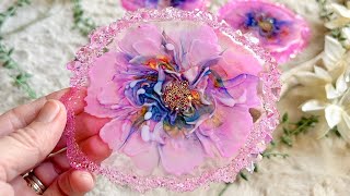 Beautiful 3D Flower Resin Coasters