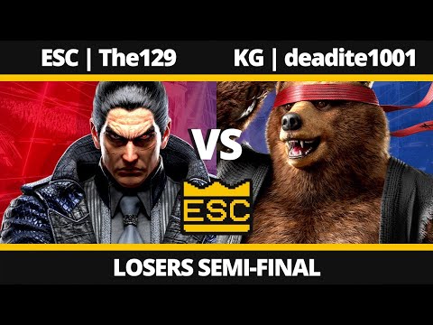 ESC 74 - Losers Semi-Final - ESC | The129 (Kazuya) Vs. KG | deadite1001 (Kuma) - TEKKEN 8 Tournament