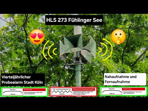 Sirenenprobe der HLS 273 am Fühlinger See | Virteljährlicher Probealarm Köln | 07.06.2025