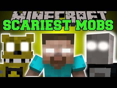Minecraft: SCARIEST MOBS EVER (HEROBRINE, SLENDERMAN, GOLDEN FREDDY, & MORE!) Mod Showcase