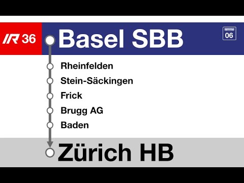 SBB Ansagen » IR36 Basel SBB — Zürich HB (EW IV Version) (2023) | SLBahnen