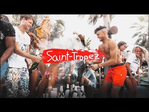 Spraying Champagne at Nikki Beach - St Tropez