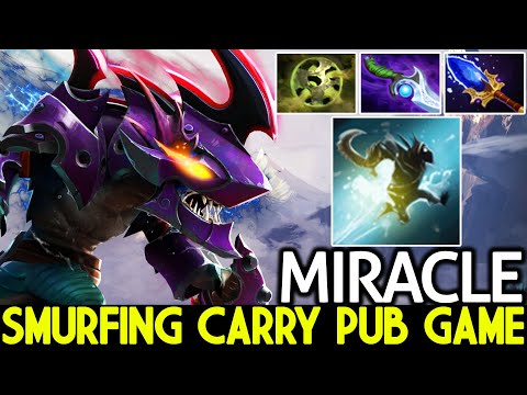 MIRACLE [Slark] Smurf Carry Pub Game with GH Tusk Dota 2