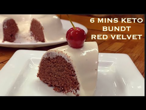 6 MINS KETO BUNDT RED VELVET CAKE