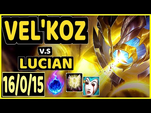 TITAN (VEL'KOZ) vs LUCIAN - 16/0/15 KDA BOTTOM ADC CHALLENGER GAMEPLAY - BR