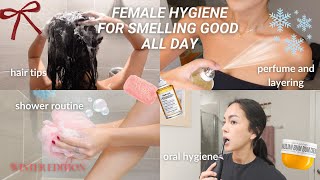 female hygiene tips to smell good ALL day | smell like vanilla and cinnamon for the winter