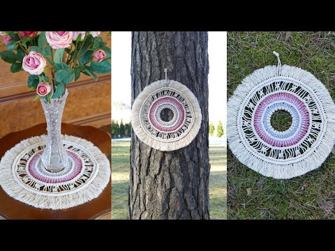 DIAMOND MESH MACRAME TABLECLOTH PATTERN TUTORIAL