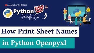 Python Openpyxl: How to Print Sheet Names Using Openpyxl library in Python