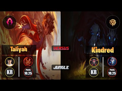 Haru TALIYAH (Jungle) [Dark Harvest] VS KINDRED - Grandmaster KR Patch 10.25