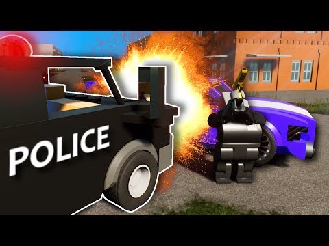 EXPLOSIVE POLICE CHASE! - Brick Rigs Multiplayer Gameplay - Lego Cops and Robbers Video