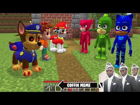 This is Real PAW PATROL.EXE and PJ MASKS in Minecraft