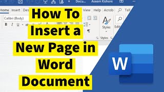 How to Insert a New Page in Word (2022)