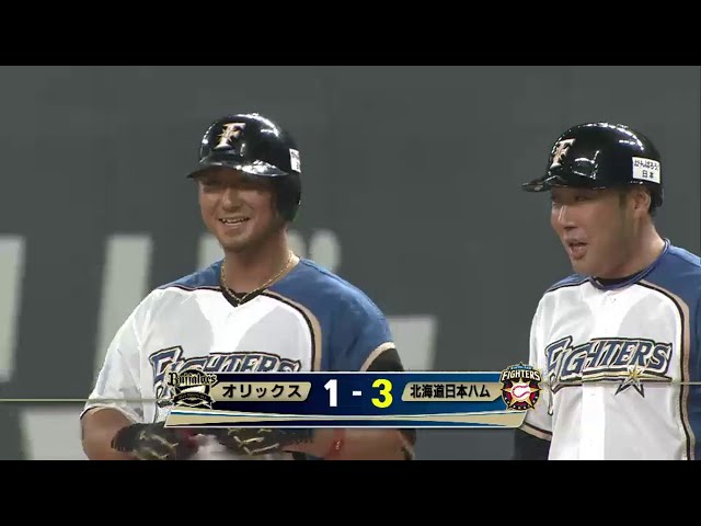 3回裏 ファイターズ中田がボテボテのタイムリー内野安打を放ち追加点奪う!! 2014/5/3 F-Bs