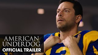 Video trailer för American Underdog (2021 Movie) Official Trailer - Zachary Levi, Anna Paquin, and Dennis Quaid