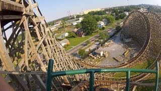 preview picture of video 'Hersheypark Lightning Racer POV HD Thunder Roller Coaster Front Seat Ride GoPro Video Wooden'