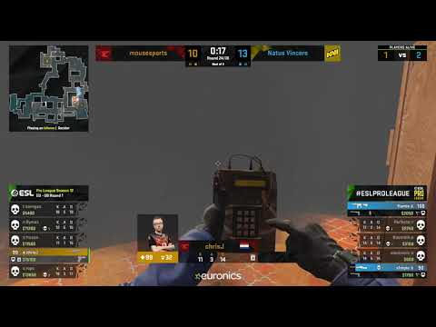 chrisj клатч против s1mple и flamie (mousesports vs Natus Vincere)