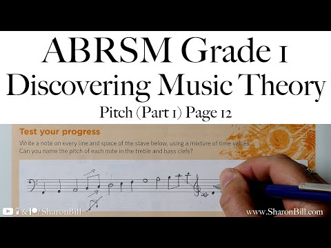 ABRSM Discovering Music Theory Grade 1 Pitch (Part 1) Page 12 with Sharon Bill