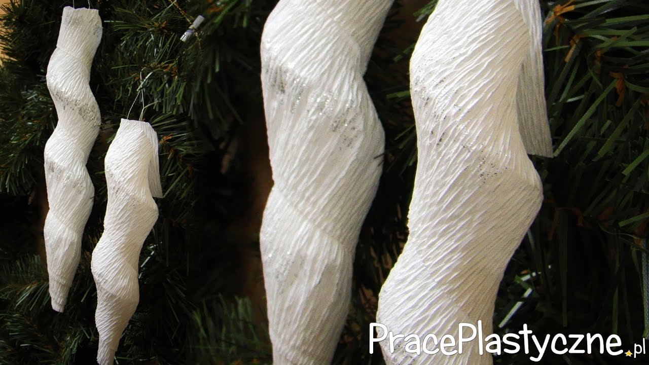 Jak zrobić sople z krepiny?