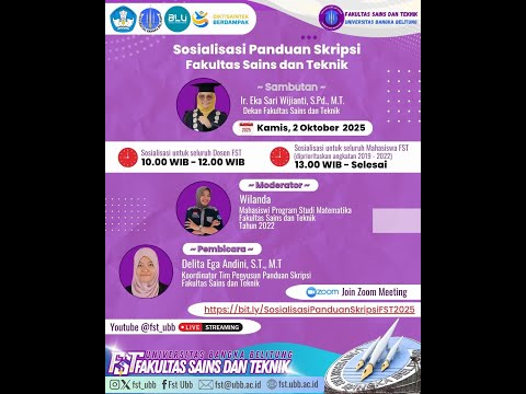 Sosialisasi Panduan Skripsi FST UBB