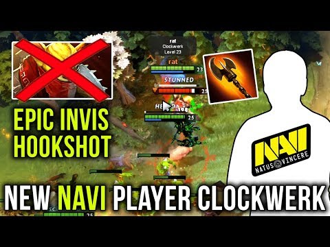 Velheor, New Na`Vi Player - Clockwerk with EPIC Hookshot on Invis + Fear Carry - Dota 2