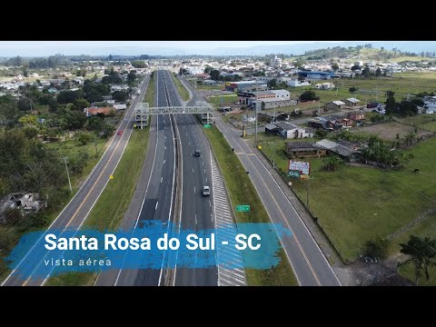 Santa Rosa do Sul - SC, vista aérea de drone