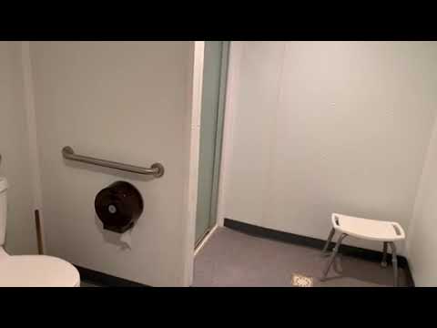 The handicapped bathroom/shower