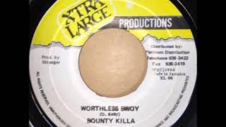 BOUNTY KILLA - WORTHLESS BWOY - HAUNTED - REGGAE - 7inch vinyl record