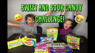 SWEET vs SOUR CANDY CHALLENGE Airheads, Twin Snakes, &amp; More! by Red Kids Rock