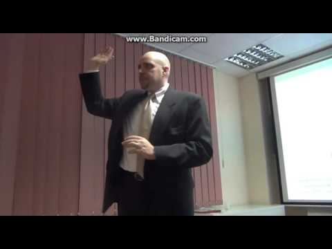 Oliver OLSON presenting MBA programs of MSM Romania, 2012.02.16