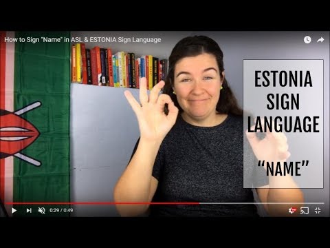 How to Sign "Name" in ASL & ESTONIA Sign Language | Eesti viipekeel (EVK) 🇪🇪