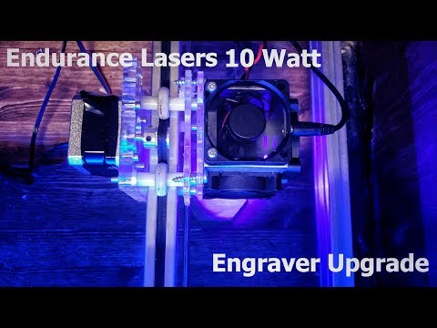 The Endurance 10 Watt (10000 mW) laser "Invincible" module (add-on) with 445 nm wavelength for any 3D printer / CNC machine