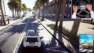 Realistic Taxi Life | City Driving Simulator | Steering Wheel Gameplay