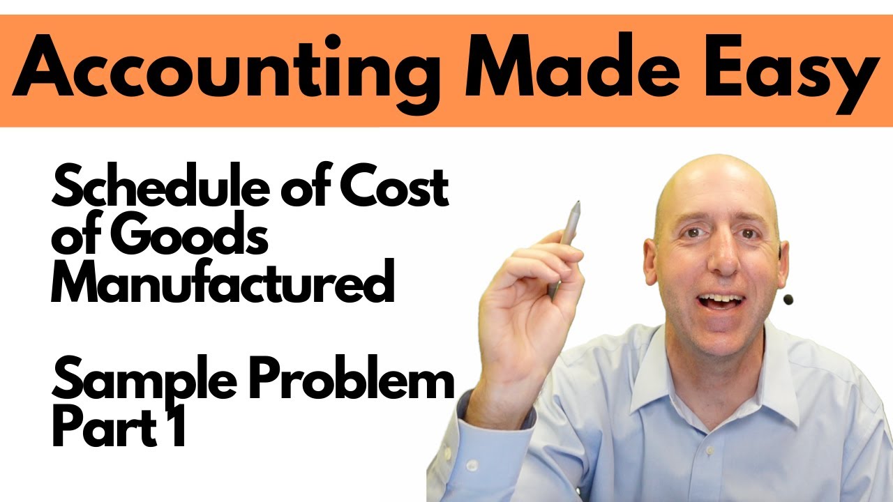 MA6 - Schedule of Cost of Goods Manufactured Example - Part 1