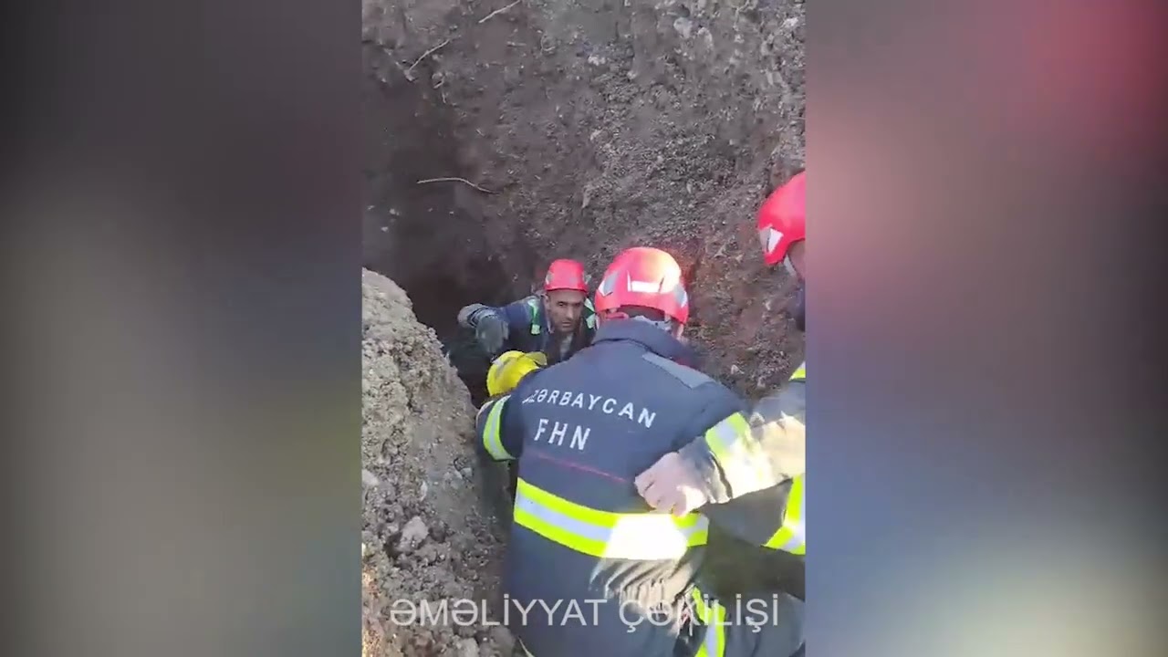 Füzulidə uçqun altında qalan şəxs xilas edildi VİDEO